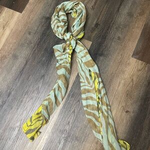 Striped Scarf in Brown and Yellow